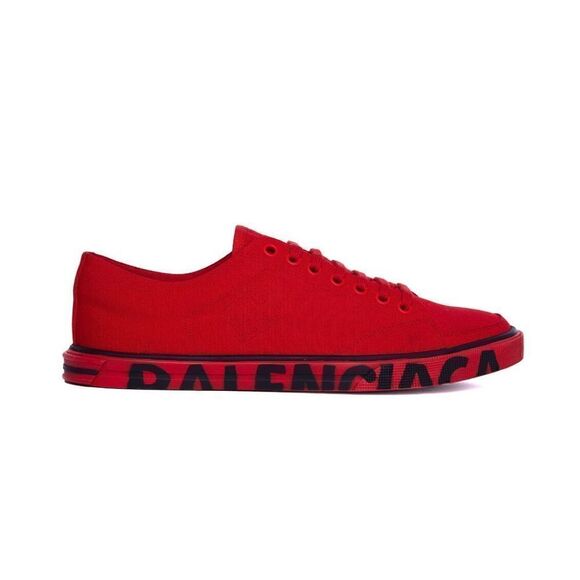 Balenciaga | Red Cotton Match Sneakers- - Picture 4 of 5